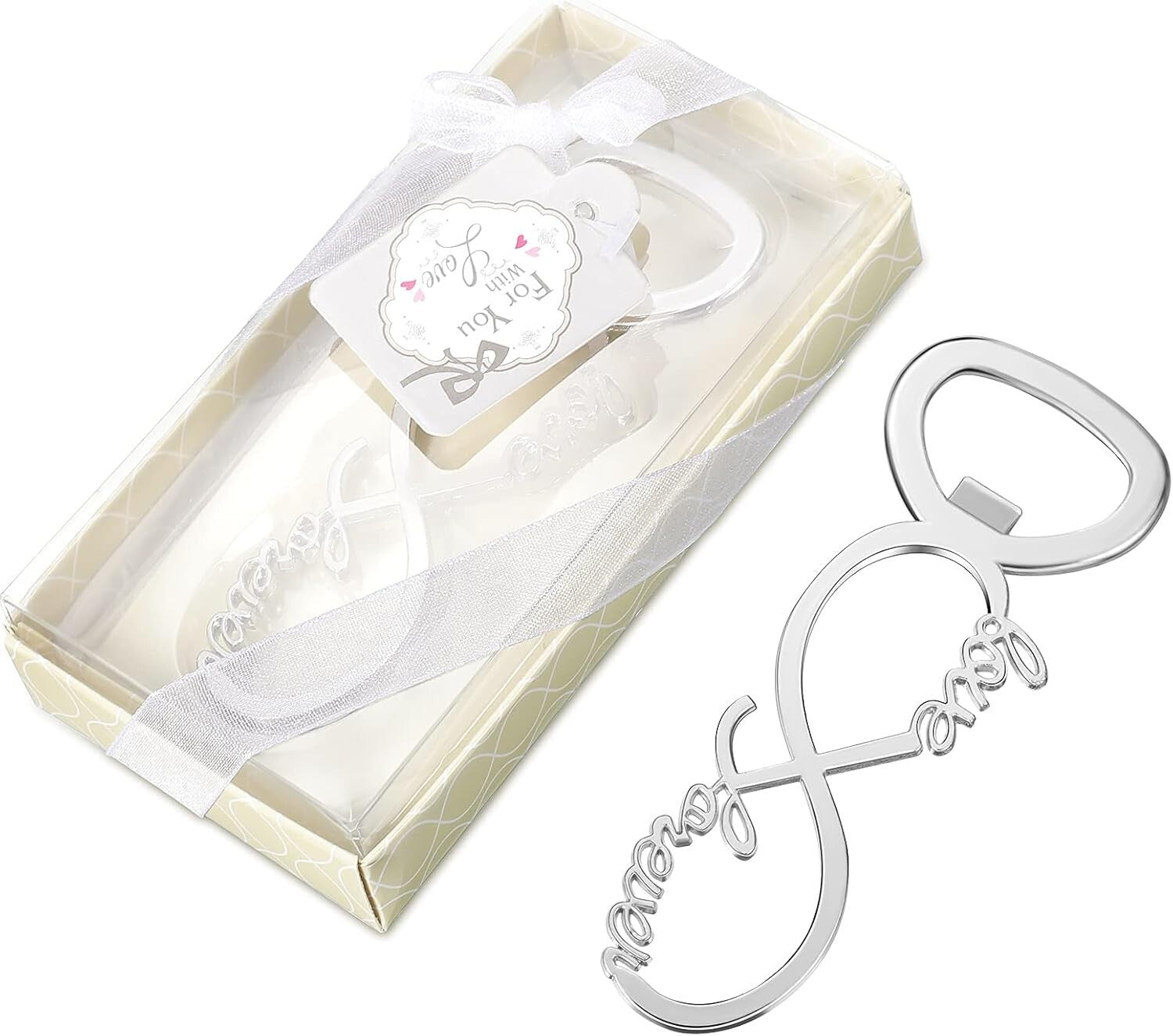 Practical 50pcs Love Forever Bottle Openers - Ideal for Weddings & Celebrations