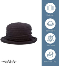 Load image into Gallery viewer, Hand-Washable Women's Stylish Boiled Wool Cloche Hat - Travel Friendly