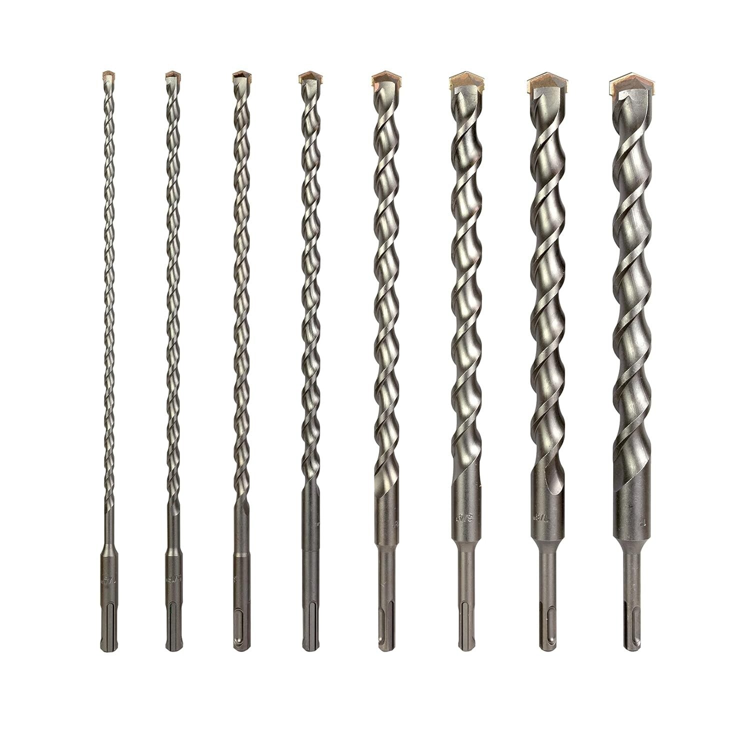 High-Quality 8-Piece SDS Plus Drill Bit Set - Ideal for Concrete & Block