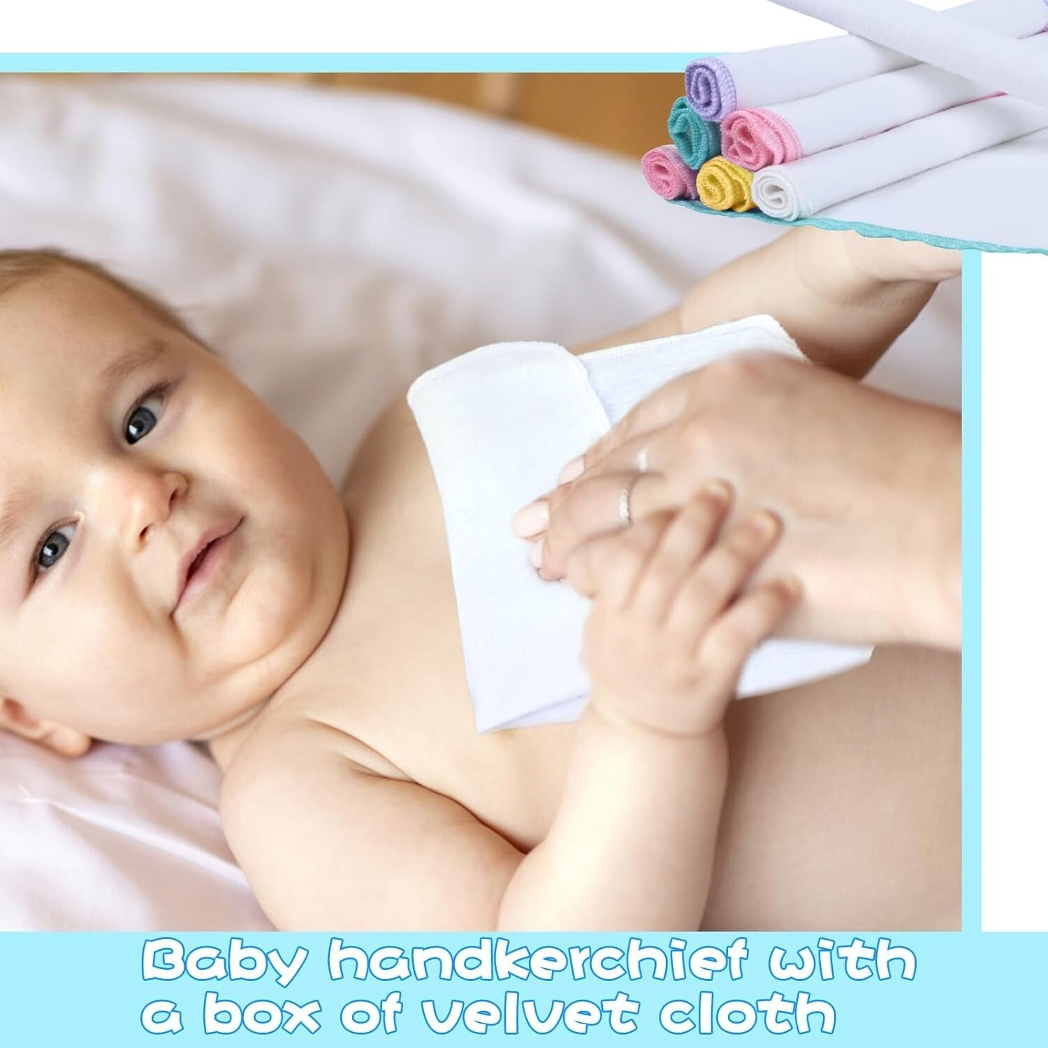 Wipe Essentials: 100-Count Flannel Baby Wipes with Dispenser - Machine Washable