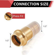 Load image into Gallery viewer, Pack of 10 1/2" Brass PEX-A Expansion Couplings for Reliable Pipe Connections