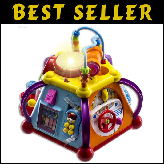 Interactive Educational Activity Cube for Toddlers Aged 1-3 - 15 Engaging Sides