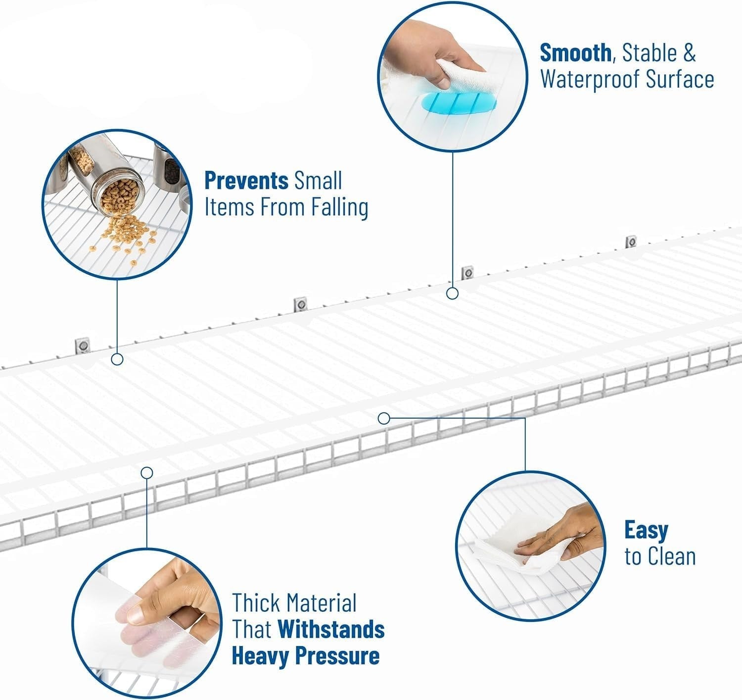 Flat Packed Wire Shelf Liners 12x48 - Protect and Organize Your Pantry Easily