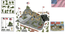 Load image into Gallery viewer, Iwo Jima Battle Scene Set - 72pcs Soldiers, Tanks &amp; Iconic Flag-Raising