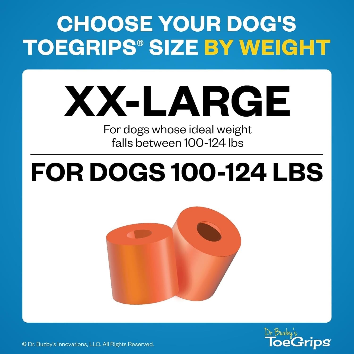 20-Count Dog Toenail Grips - Instant Floor Traction for Senior Dogs - XXLarge