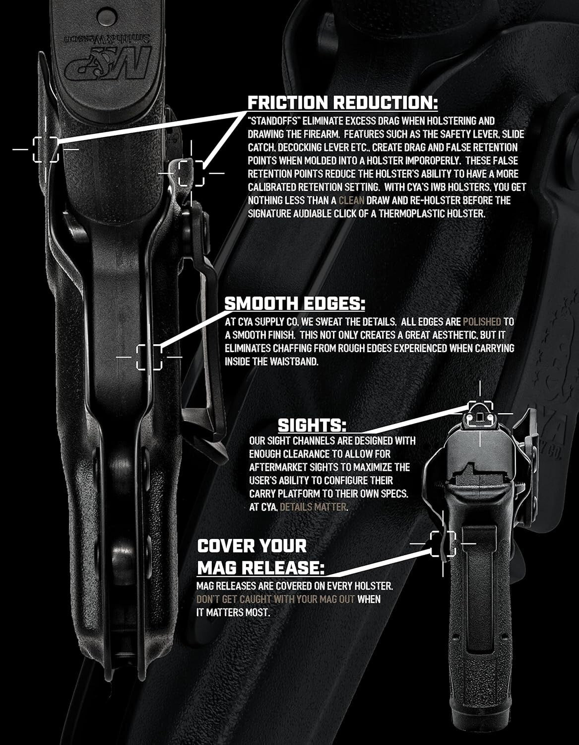 Veteran-Owned IWB Kimber Micro 9 Holster - Adjustable Retention & Angle Features