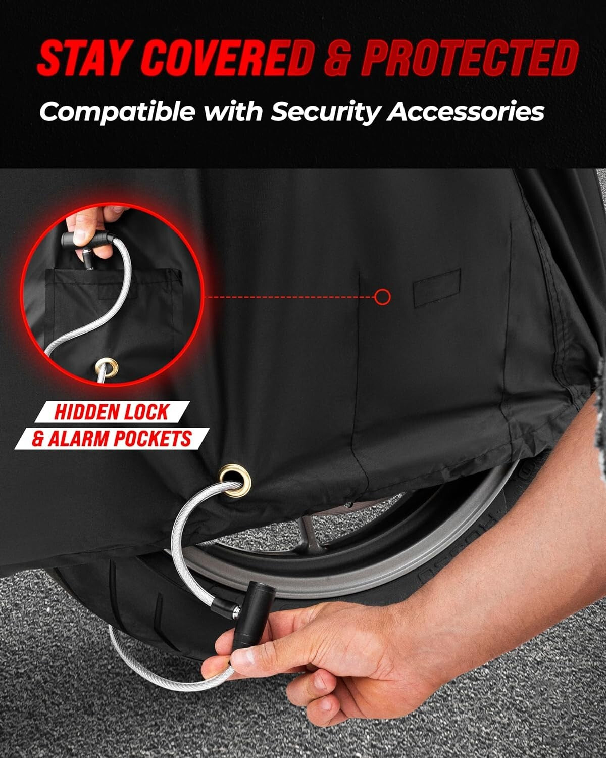 12-Layer Motorcycle Cover Waterproof - Ideal for Outdoor Protection & Security