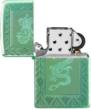 Load image into Gallery viewer, Refillable High Polish Green Brass Pocket Lighter - Perfect Gift Collection