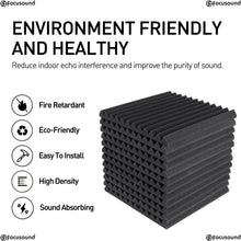 Load image into Gallery viewer, Sound Proof Foam Panels - 50 Pack for Home Studios with Double-Sided Adhesives