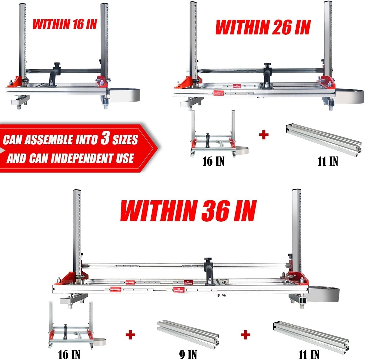 Innovative 3-Size Chainsaw Mill - Efficient Lumber Cutting Guide for Woodworkers
