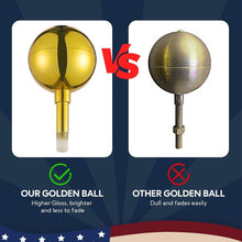 Load image into Gallery viewer, Aluminum 25ft Telescoping Flag Pole with 2 Flag Capacity &amp; Golden Top Finial