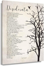 Load image into Gallery viewer, Framed Desiderata Poem Canvas - Inspirational Vintage Wall Art 16x24 Inch