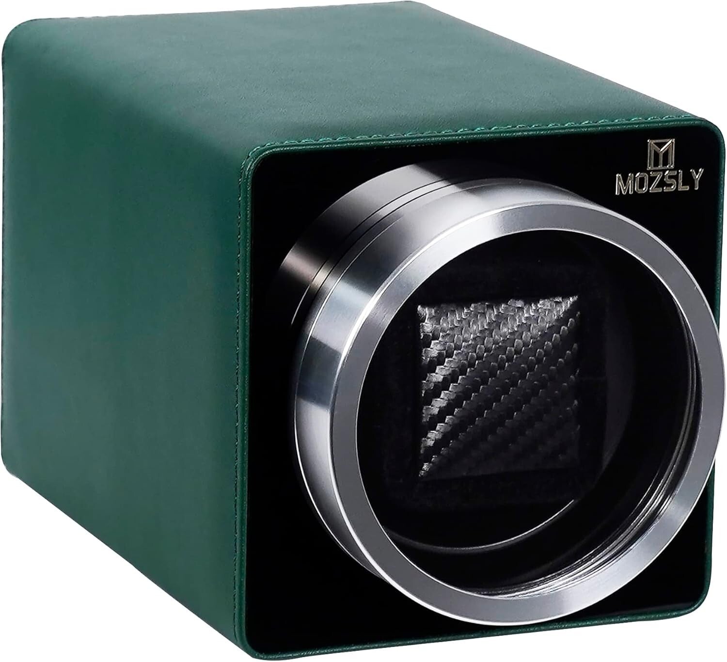 Elegant Automatic Watch Winder - Leather Design with 12 Quiet Rotation Settings