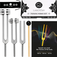 Load image into Gallery viewer, Travel-Friendly Healing Tuning Forks for Reiki &amp; Meditation - Complete Kit