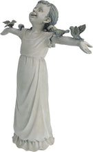 Load image into Gallery viewer, Delightful 16-Inch Little Girl with Birds Cast Stone Resin Garden Figurine