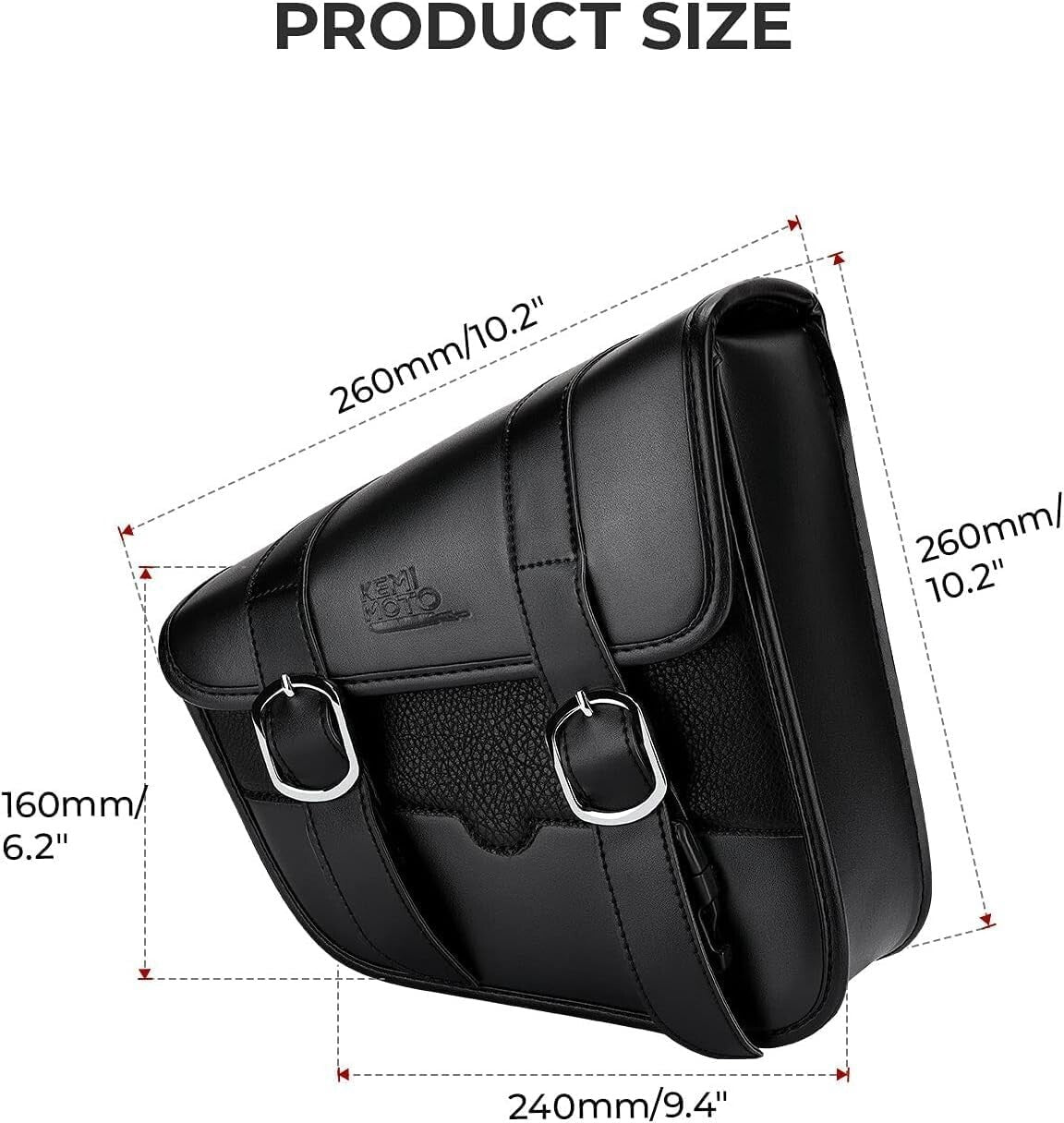 Compact 4L Hard-Shell Motorcycle Swingarm Bag for Sportster and Rebel Models