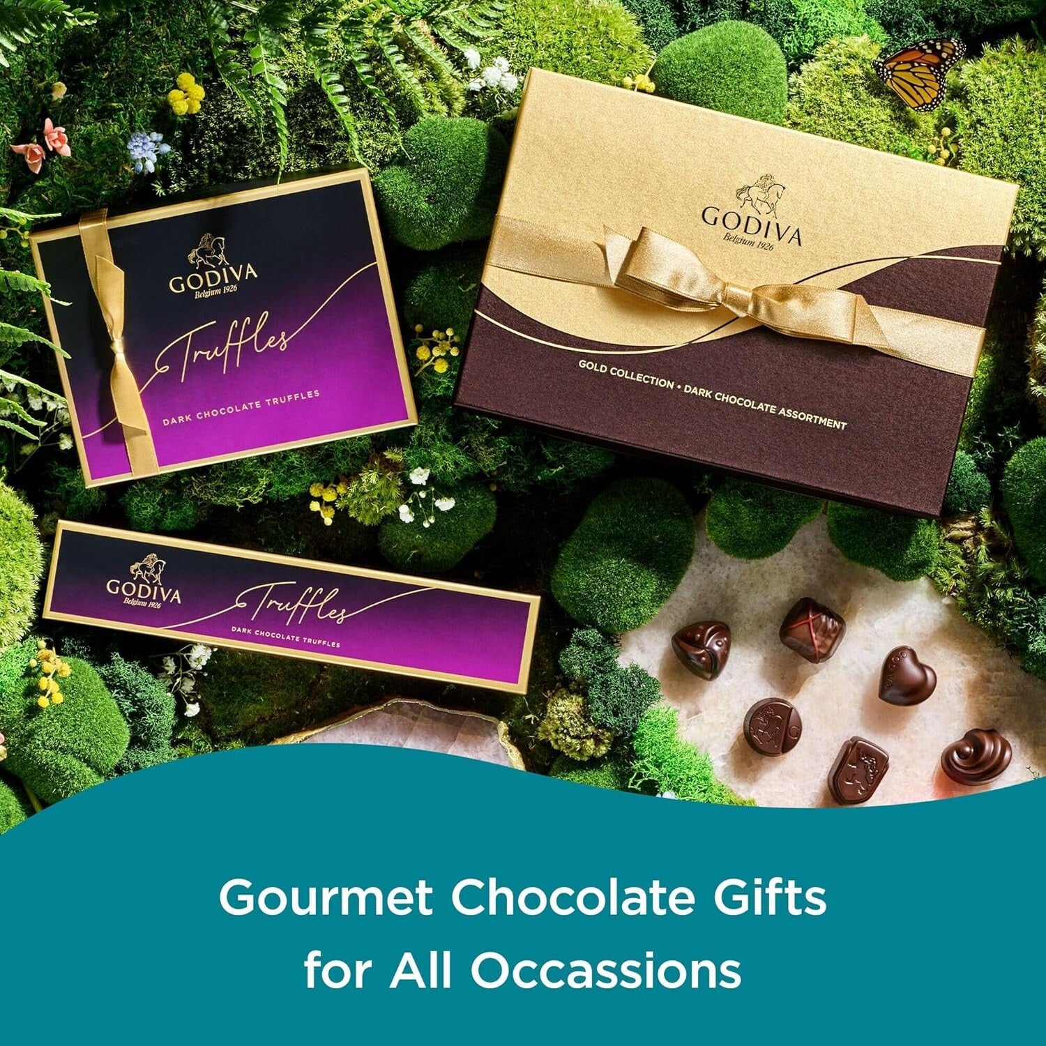 Exquisite Belgian Dark Chocolate Truffles Gift Box - 12 Assorted Delights