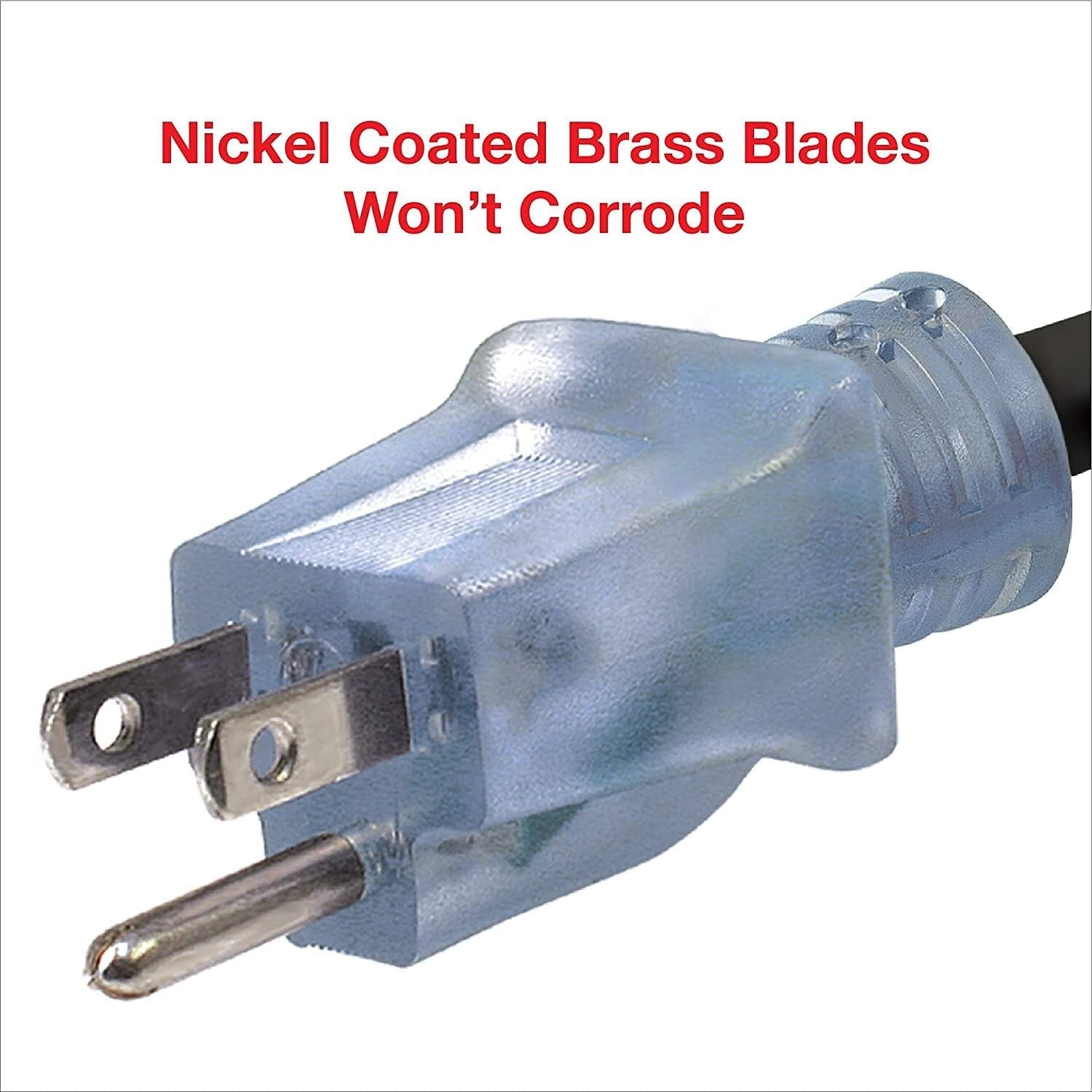 16/3 SJTW Heavy-Duty Outdoor Extension Cord & Lighted Locking Connector - 80ft