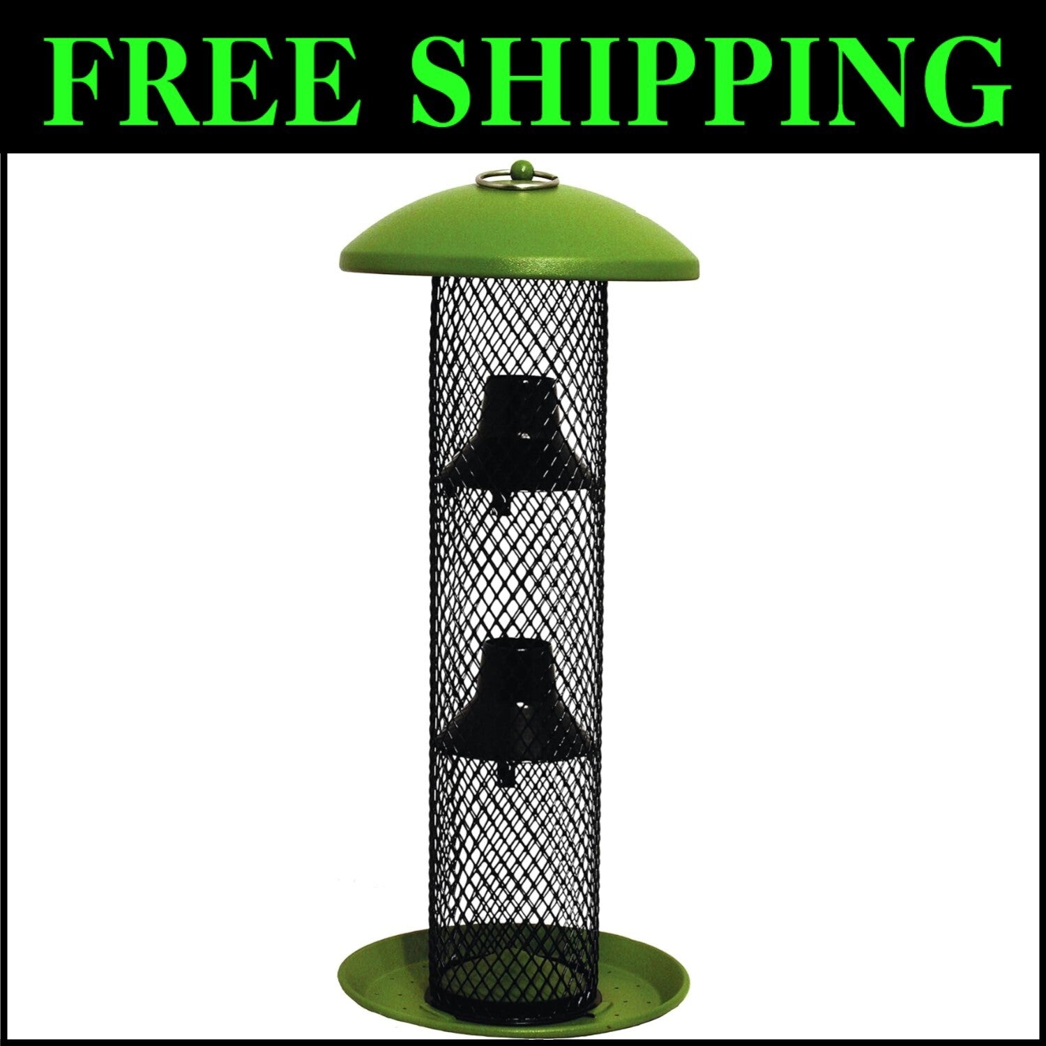 Durable Sunflower Tube Bird Feeder with Easy Refill Top & Squirrel Defense