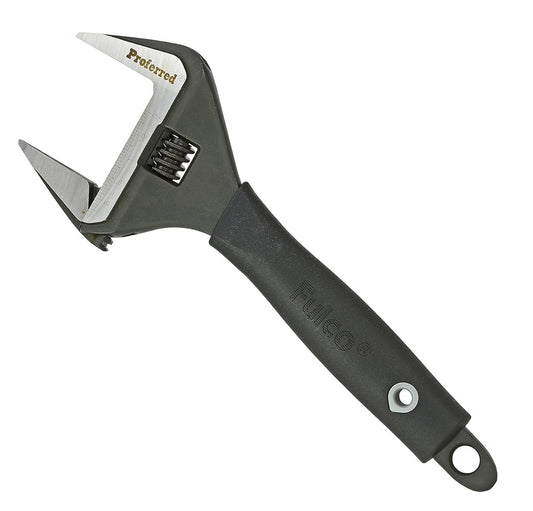 Heavy-Duty Black Phosphate Adjustable Wrench - Ideal for Plumbing & Gas Fitting