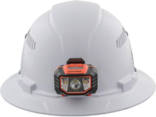 Load image into Gallery viewer, Premium White Hard Hat with Light - Vented Design &amp; Universal Accessory Slots