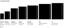 Load image into Gallery viewer, Versatile XXL Black Notebook with Rounded Corners &amp; Expandable Pocket - 8.5x11