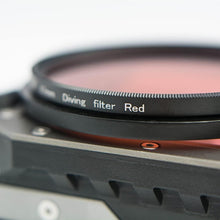 Load image into Gallery viewer, Enhance Your Underwater Photography with 67mm Red &amp; Purple Filter Clamp Set