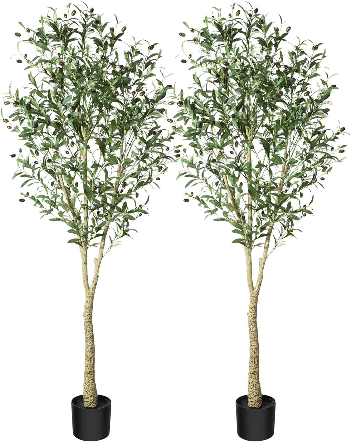 6Ft Artificial Olive Tree Plant - Realistic Faux Greenery for Home & Office
