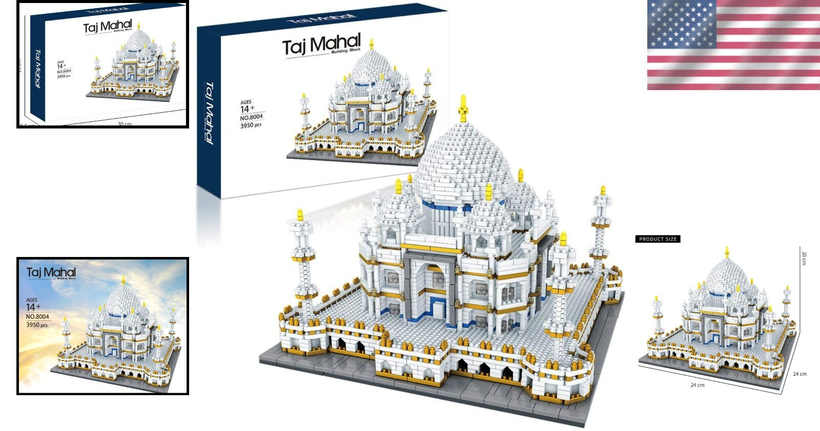 Taj Mahal Building Blocks Kit - Engaging 3950 Piece Gift for Kids & Adults