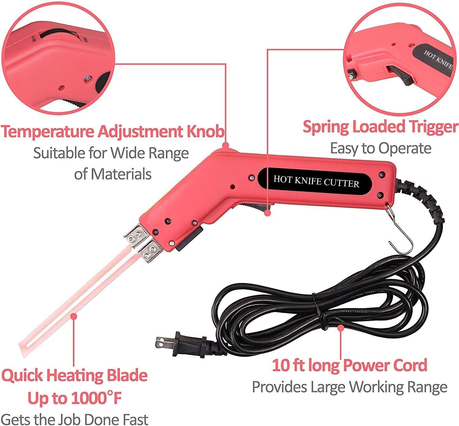 Versatile Electric Hot Knife Kit: 200W Foam Cutter with Adjustable Temperature