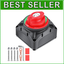 Load image into Gallery viewer, On/Off Battery Disconnect Isolator Switch - 600A for Trucks, RVs &amp; Marine Use