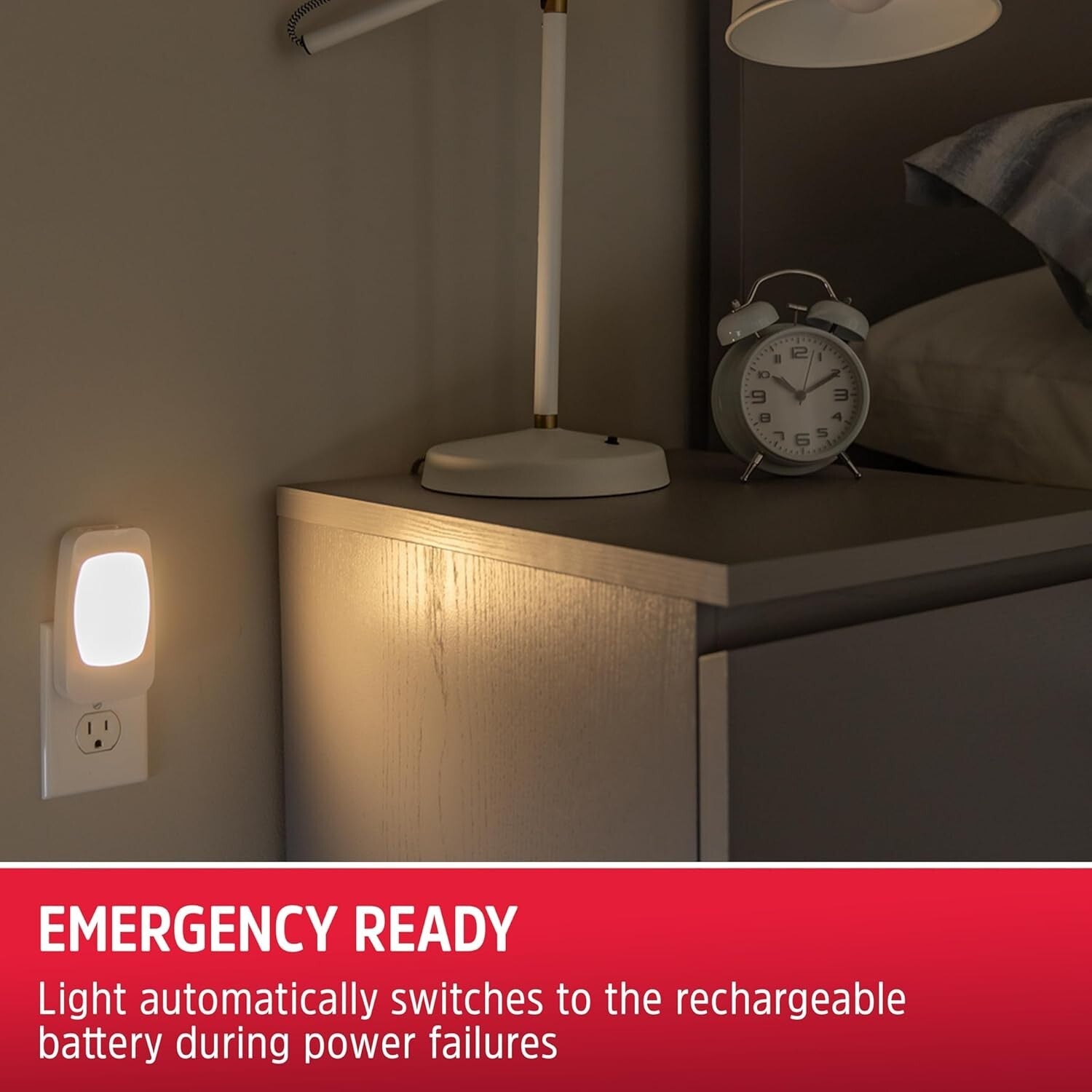Versatile 4-in-1 LED Night Light Set - Plug-in, Rechargeable, Emergency Ready