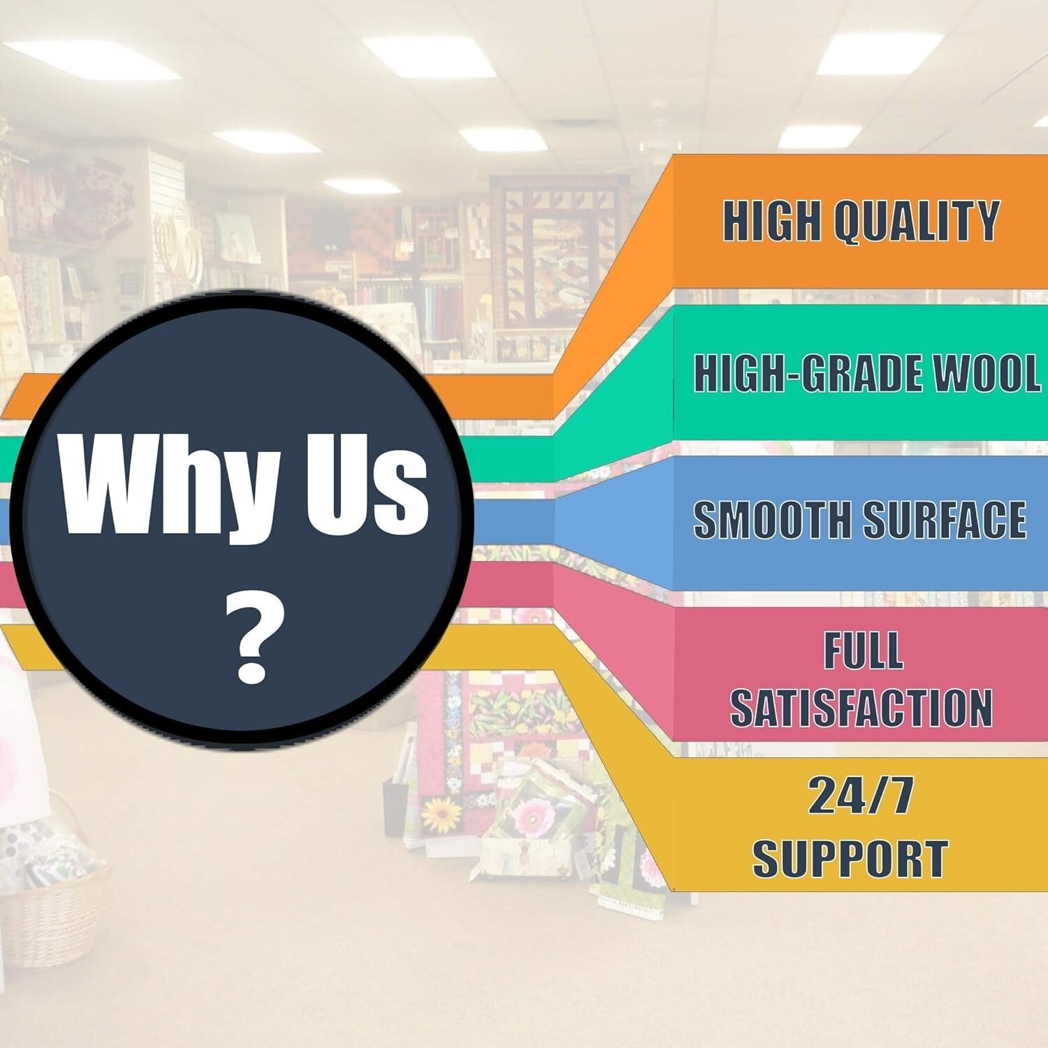 Deluxe 60" x 22" Quilting Ironing Mat - Non-Stretch Wool for Flawless Results