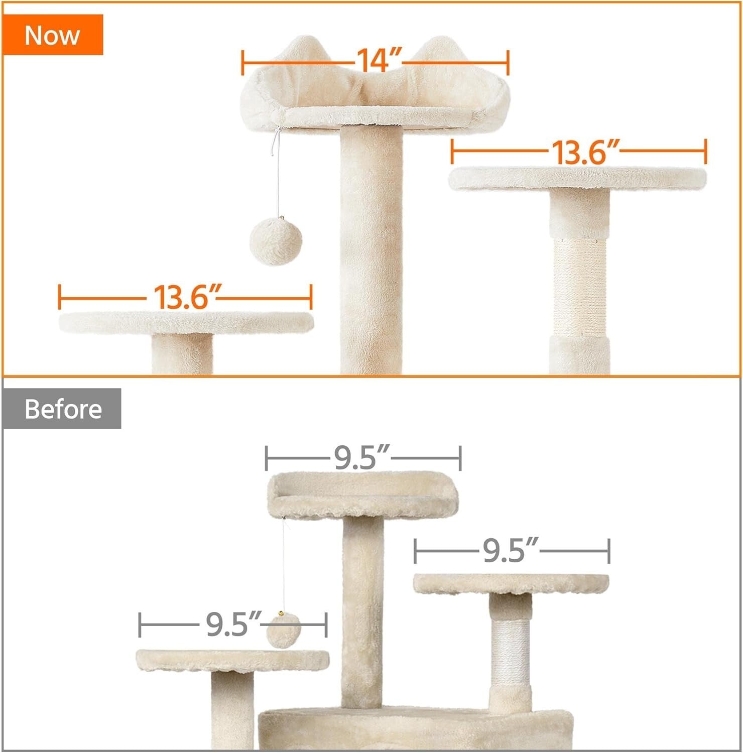 Durable 70in Cat Tree for Indoor Cats with Scratching Posts & Fun Accessories