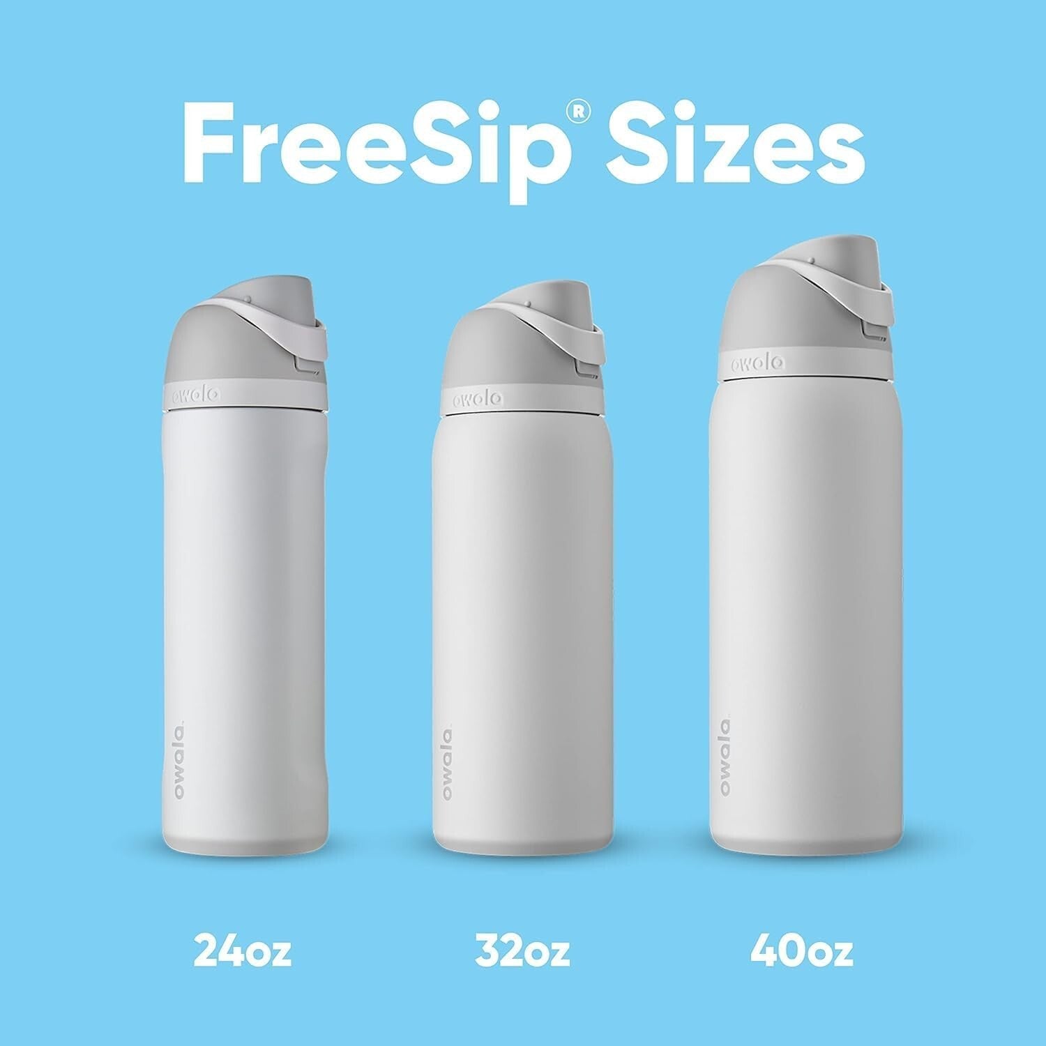 Double-Wall Insulated 40 oz Water Bottle for Sports - FreeSip & Surfs Edge