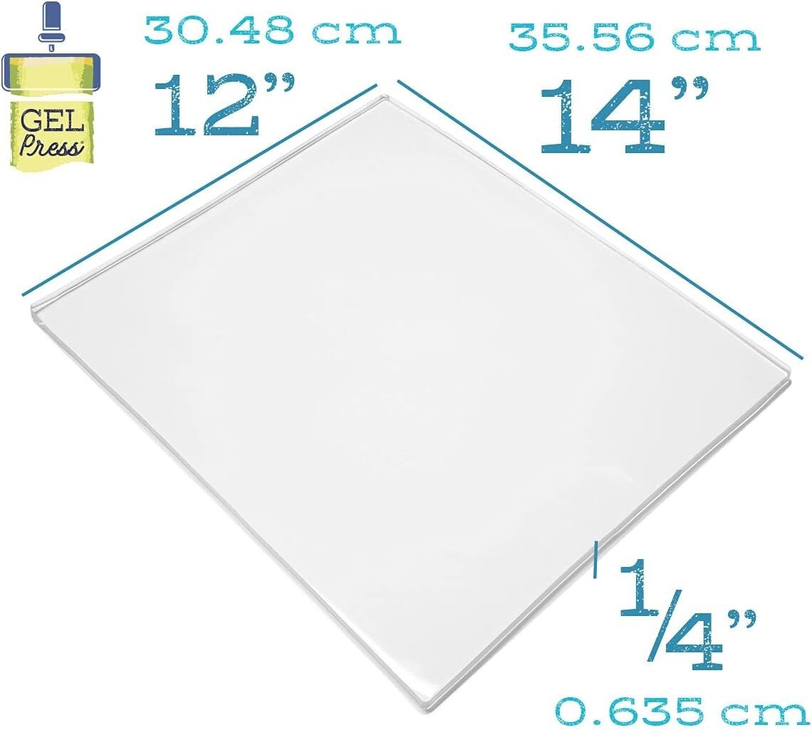 Durable 12" x 14" Gel Print Plate - Perfect for Card Making and Scrapbooking