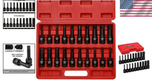 Load image into Gallery viewer, Versatile 20-Piece 1/2" Drive Allen Bit Set - Chrome Moly Steel Construction