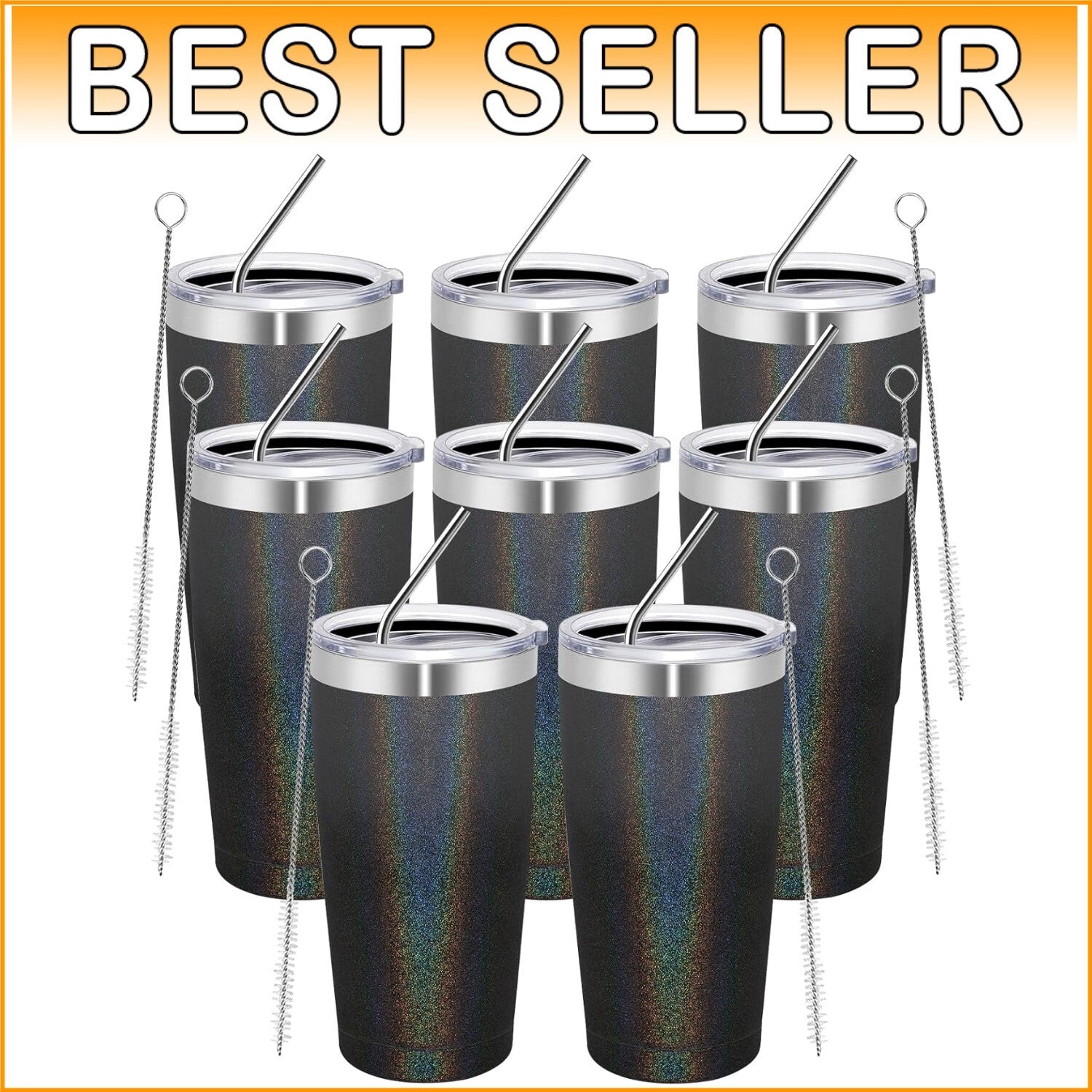 Elegant 20oz Double Wall Vacuum Insulated Tumblers - Set of 8 for Every Occasion