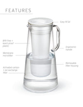 Load image into Gallery viewer, Premium Water Filter Pitcher: Removes Bacteria &amp; Microplastics – 10 Cup Capacity