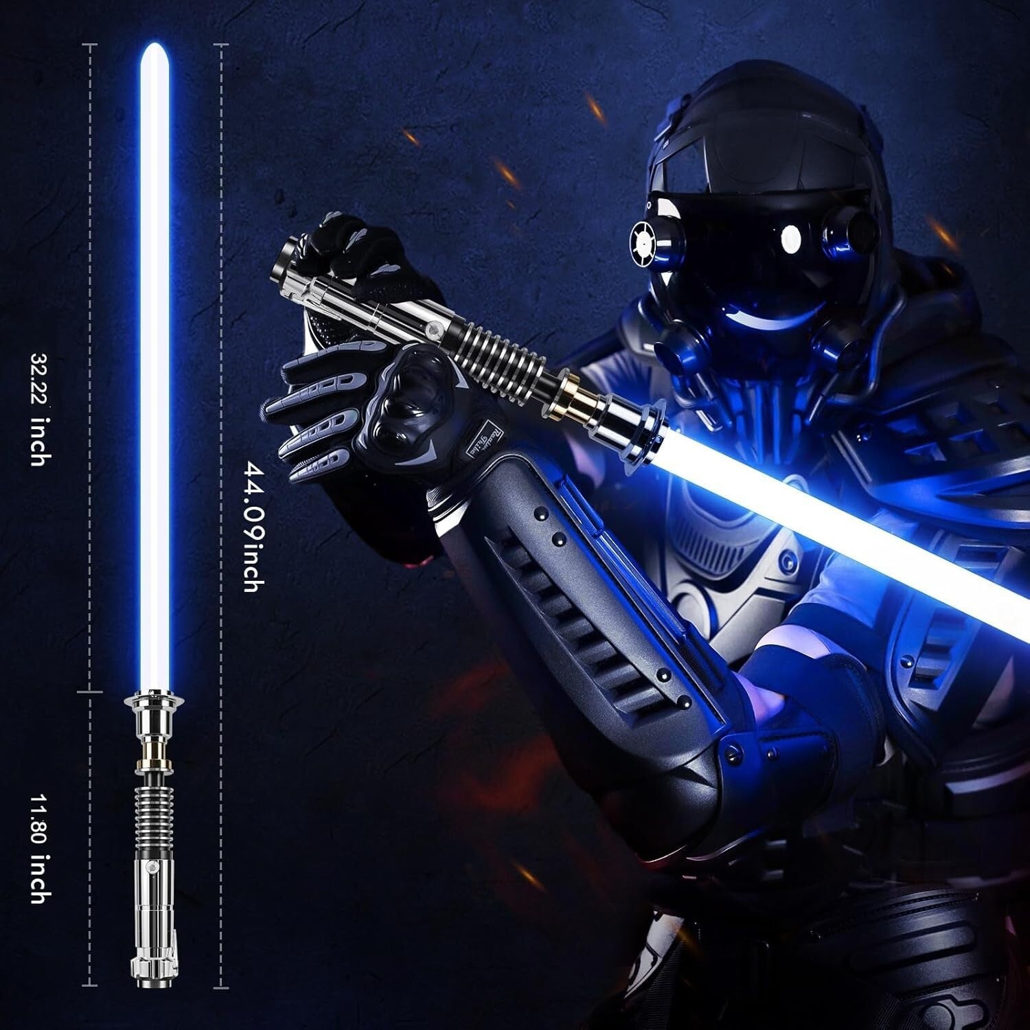 Durable Lightsaber with Smooth Swing Motion & 12 Sound Effects - Adult Gift