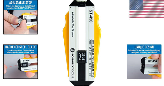 Compact and Lightweight Adjustable Wire Stripper for 26-36 AWG Applications