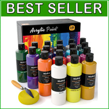 Load image into Gallery viewer, Premium 18-Color Acrylic Paint Bundle - 8.45 Fl Oz Bottles for All Surfaces