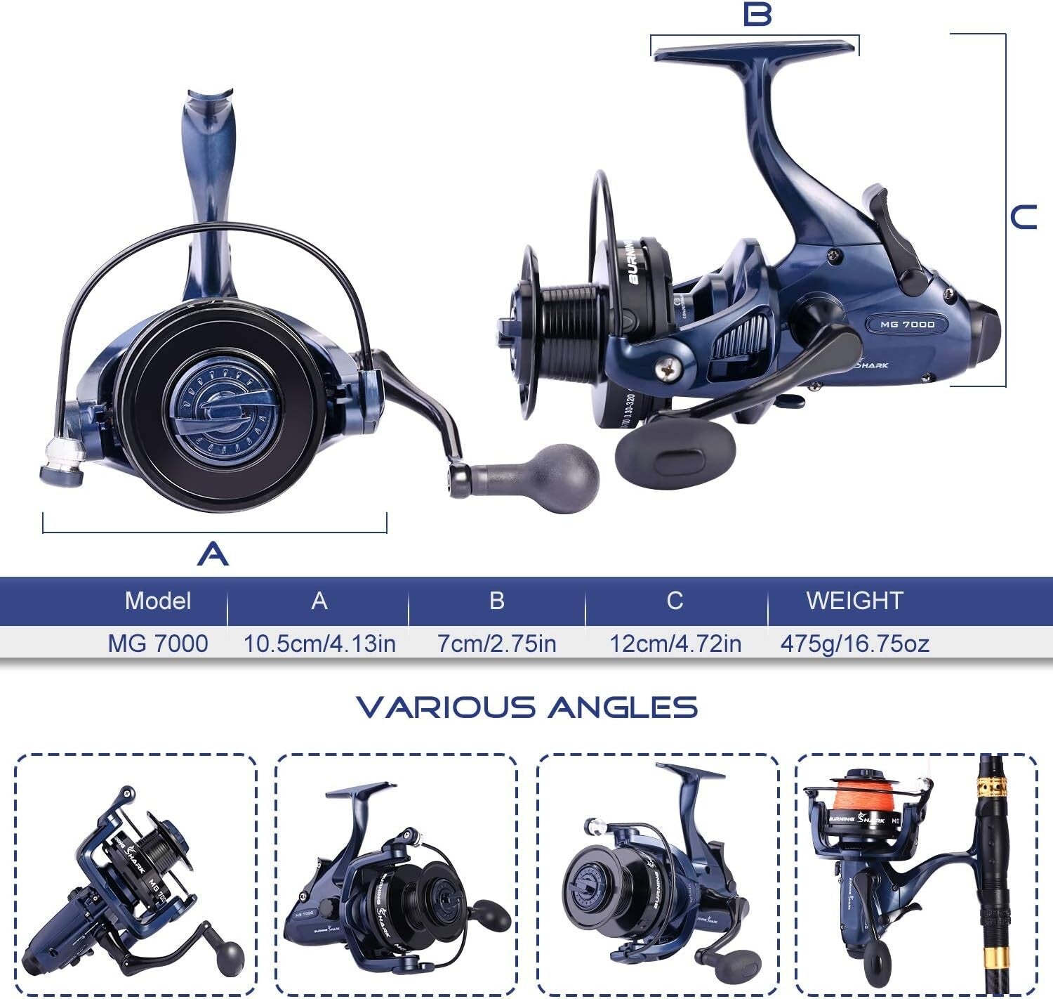 Durable Saltwater & Freshwater 12+1BB Fishing Reel with Anti-Reverse Feature