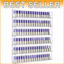 Load image into Gallery viewer, Ultimate Nail Polish Organizer - 6 Tier Acrylic Rack for Wall, Includes Cloth