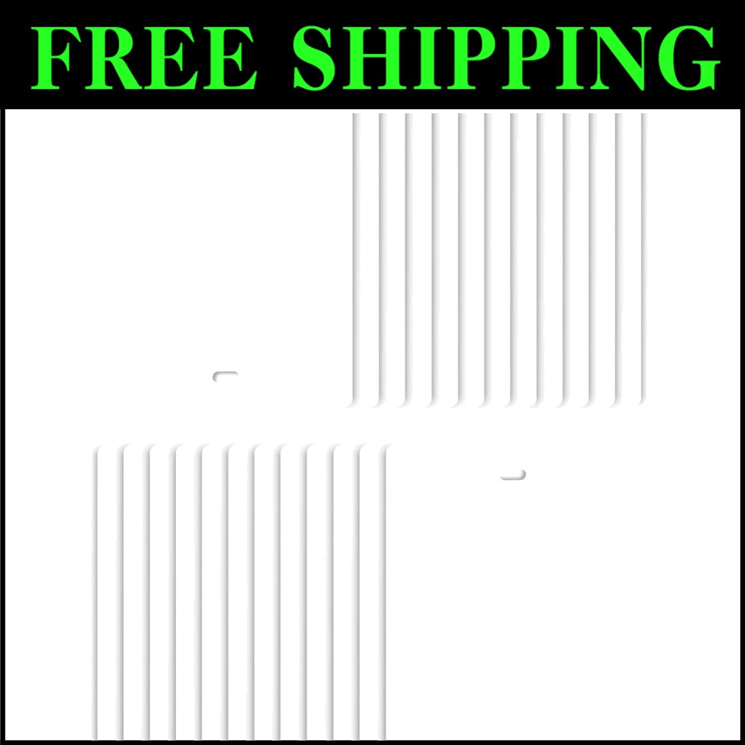 Durable 24-Pack Vinyl Vertical Blind Slats - 82.5" x 3.5" for Large Windows