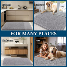 Load image into Gallery viewer, 36x24 Absorbent Chenille Dog Mat - Washable, Quick Dry, Non-Slip Entryway Rug