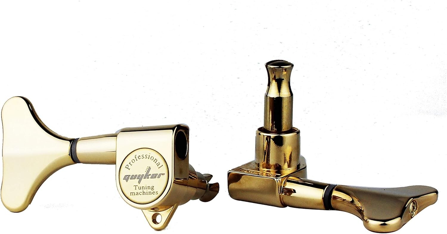 Upgrade Your Bass with 3R + 2L Golden Tuners - 17:1 Gear Ratio Sealed Design