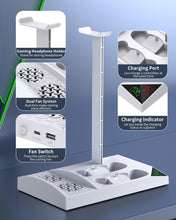 Load image into Gallery viewer, Charger Stand with Dual Cooling Fans for Xbox Series S - Space-Saving Design