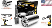 Load image into Gallery viewer, Chrome Vanadium Universal Socket for Ratchet &amp; Power Drill – Versatile Tool