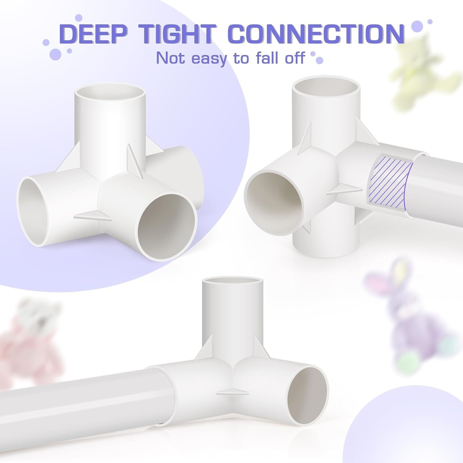 Easy Assembly Stuffed Animal Holder - Extra Large PVC Storage for Kids' Rooms